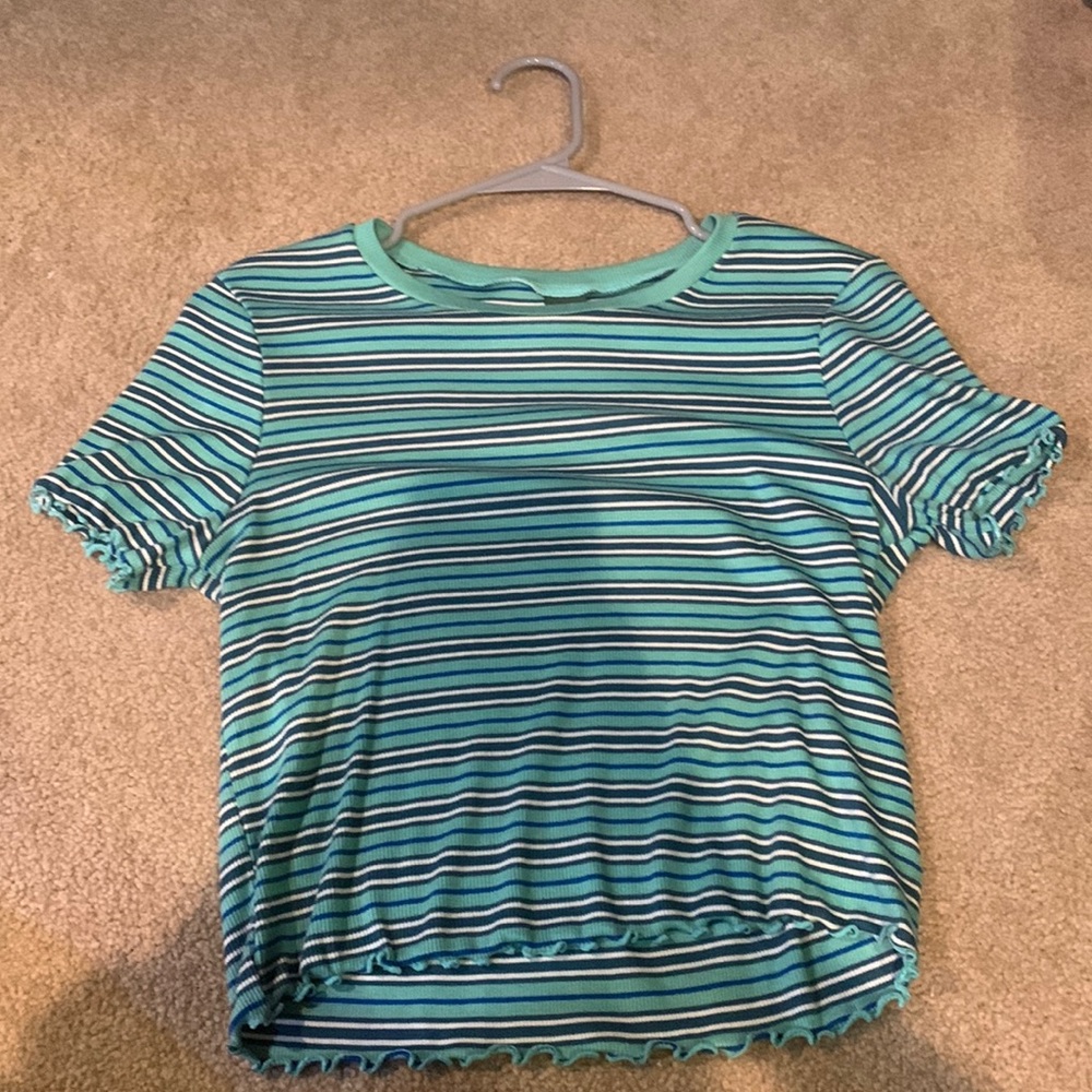crop top. colorful crop top. wild fable. worn once. stripes.